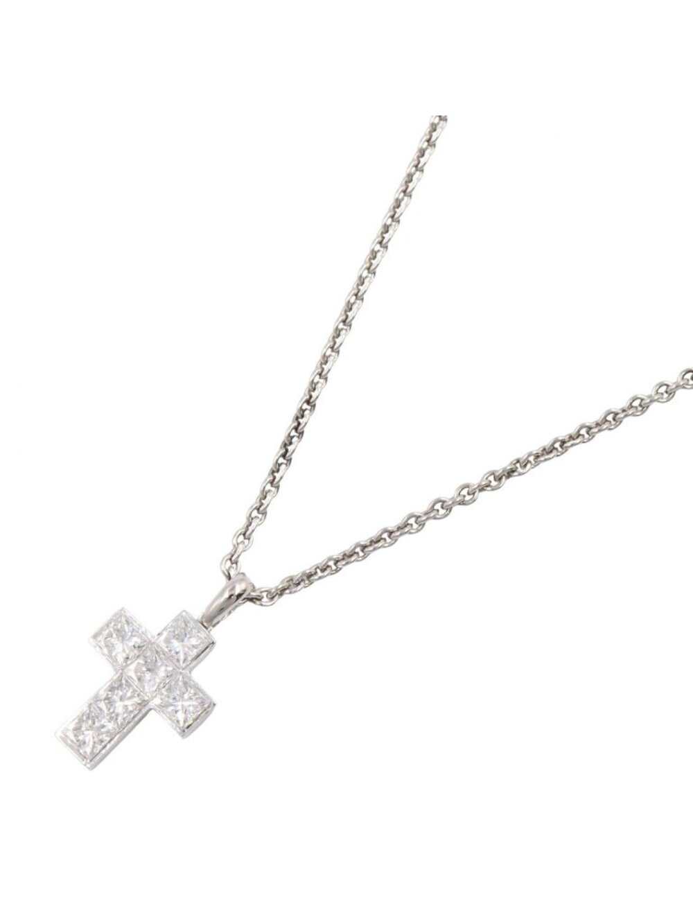 Cartier Necklace Cross Diamond Platinum